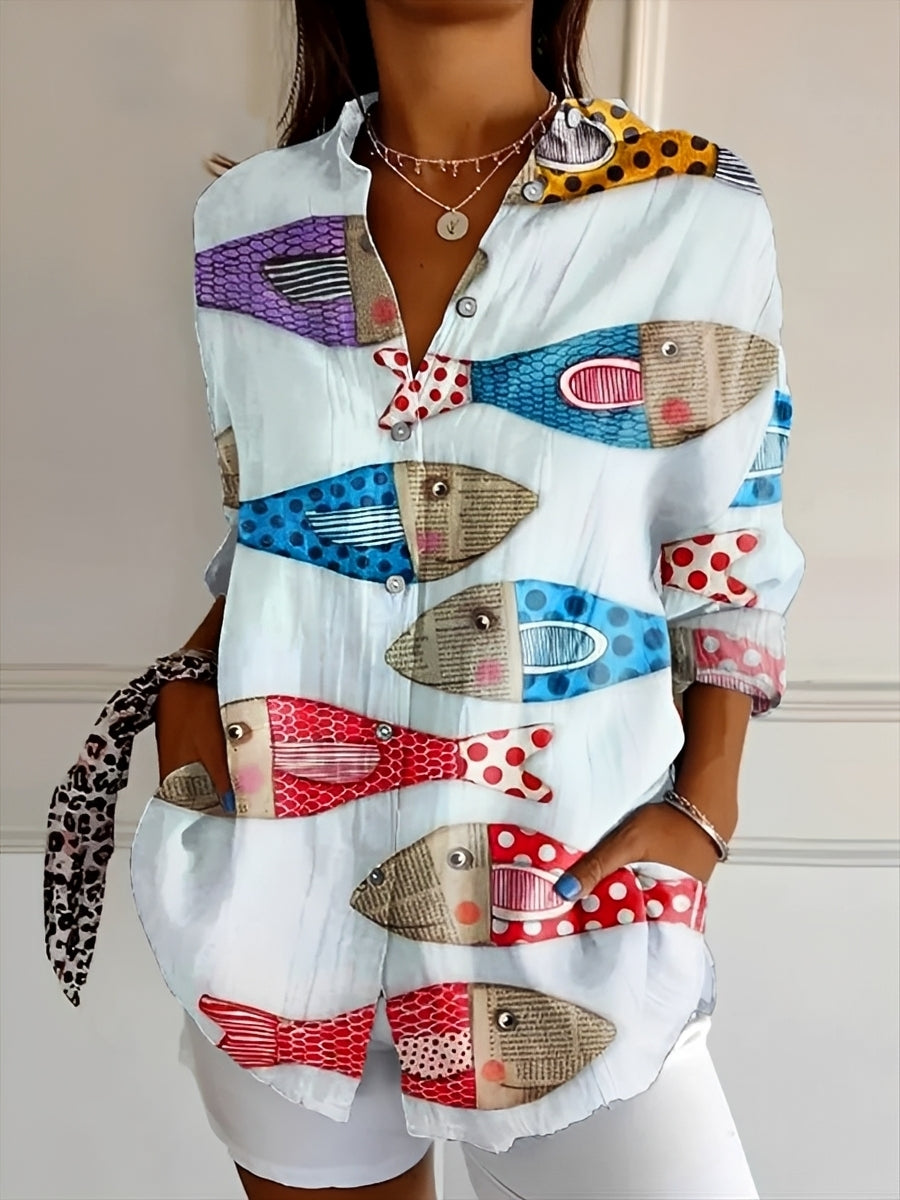 Roxanne - Chemise raffinée avec patte de boutons pour femmes