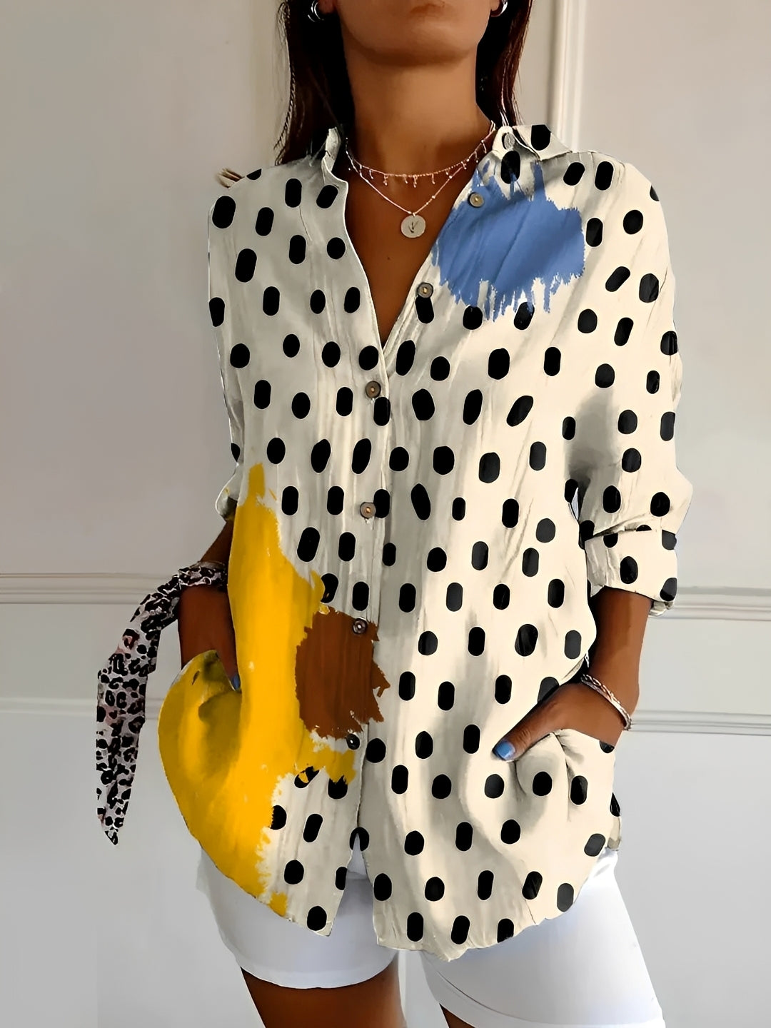 Chantelle - Blouse chic avec boutons pour femmes