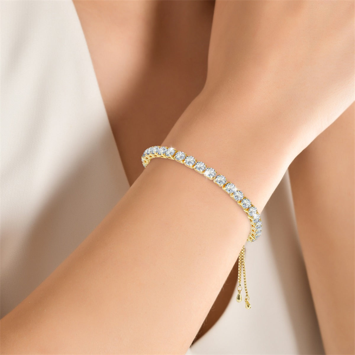 Nami – Bracelet de Tennis Brillant en Opale