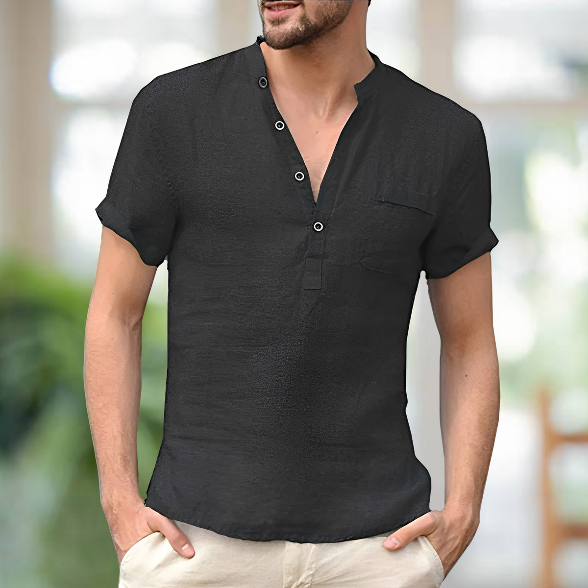Korbin - T-shirt agréable avec col en V