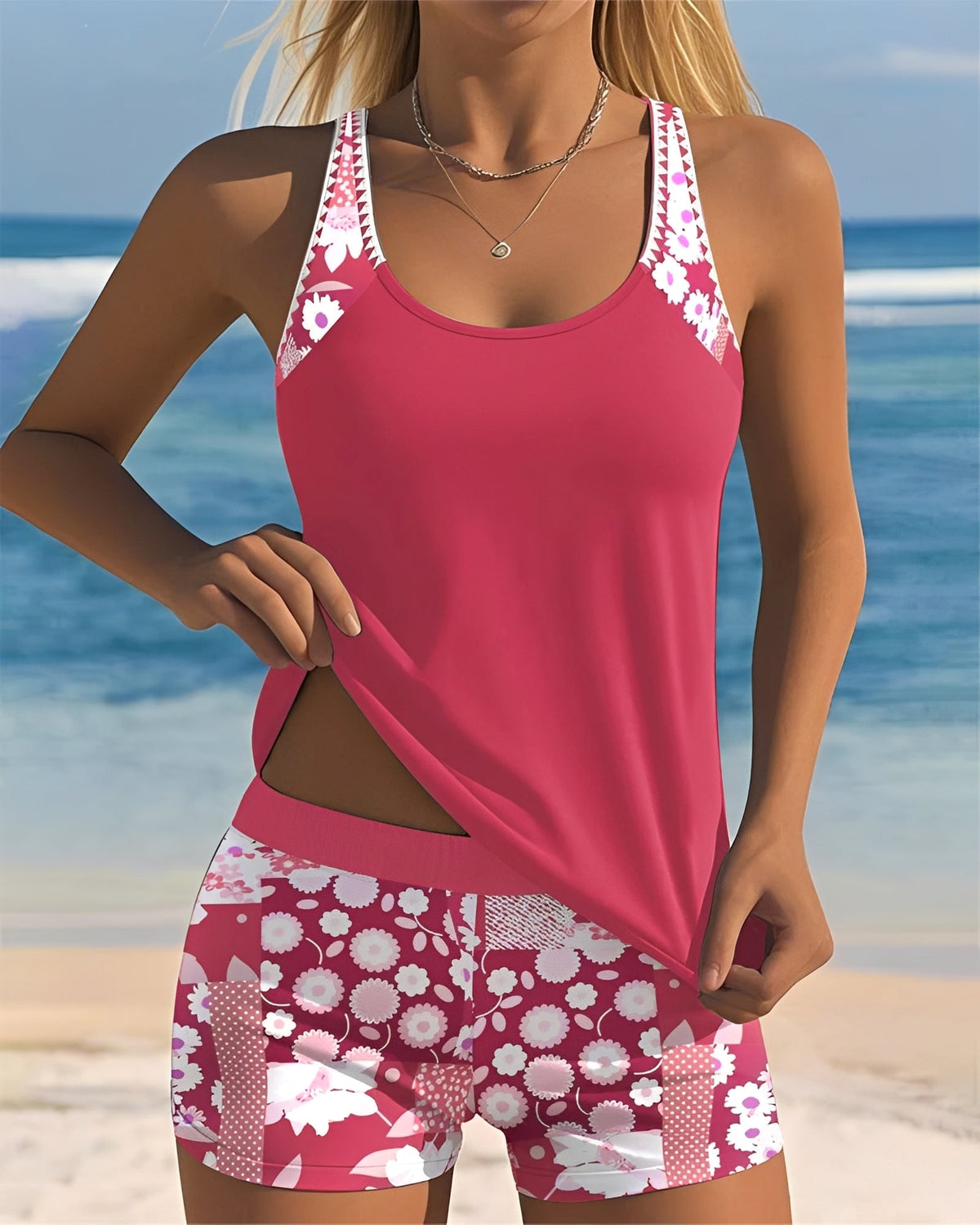 Annie - Ensemble de tankini chic avec motif pour femmes