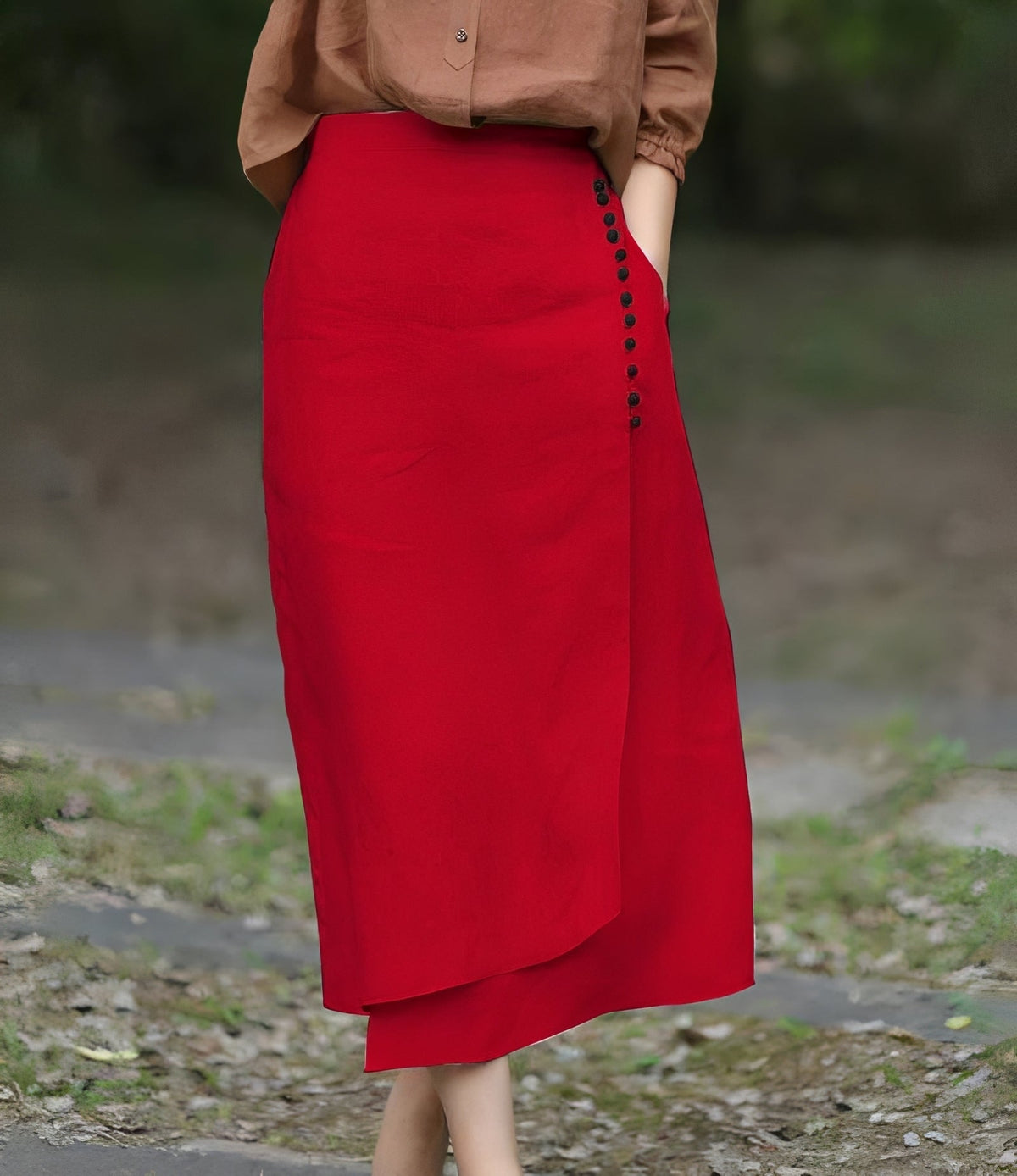 Manda - Jupe asymétrique chic en ligne A pour femmes