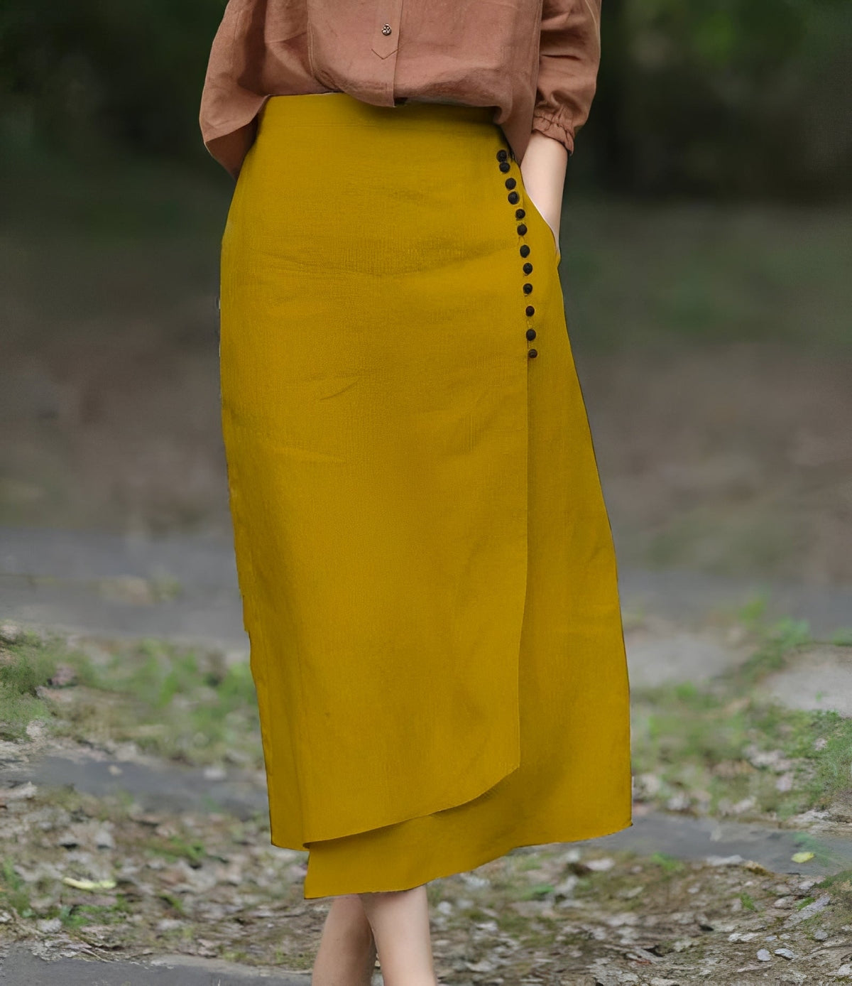 Manda - Jupe asymétrique chic en ligne A pour femmes