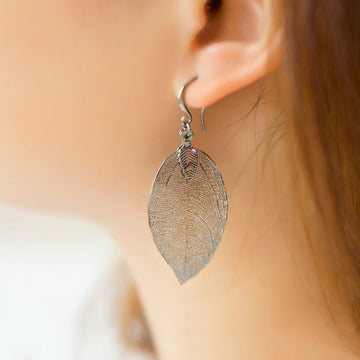 Larah – Boucles d'oreilles en feuille style Boho