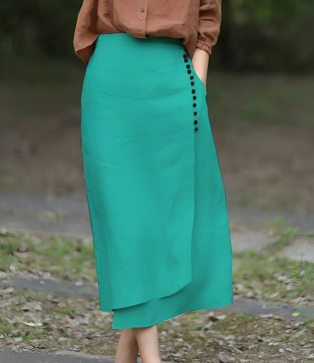 Manda - Jupe asymétrique chic en ligne A pour femmes