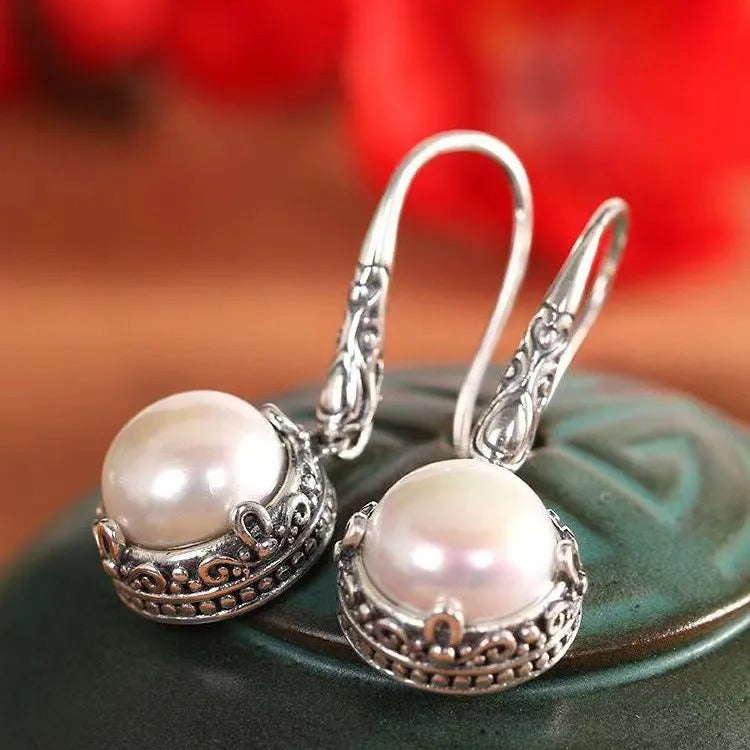 Rosalie – Boucles d'oreilles en argent et perles