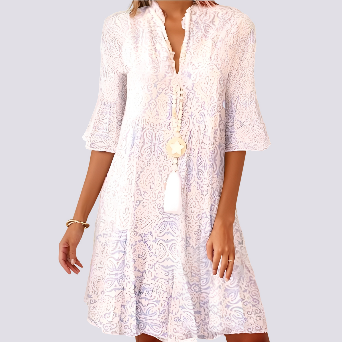 Darce - Robe fluide avec col en V pour femmes