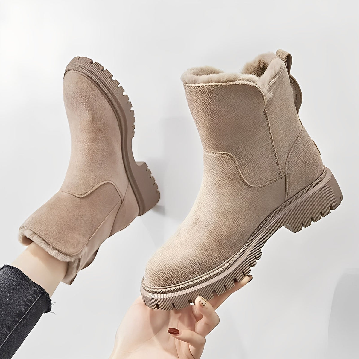 Raschelle - Bottes stylées, légères, doublées de polaire pour femmes