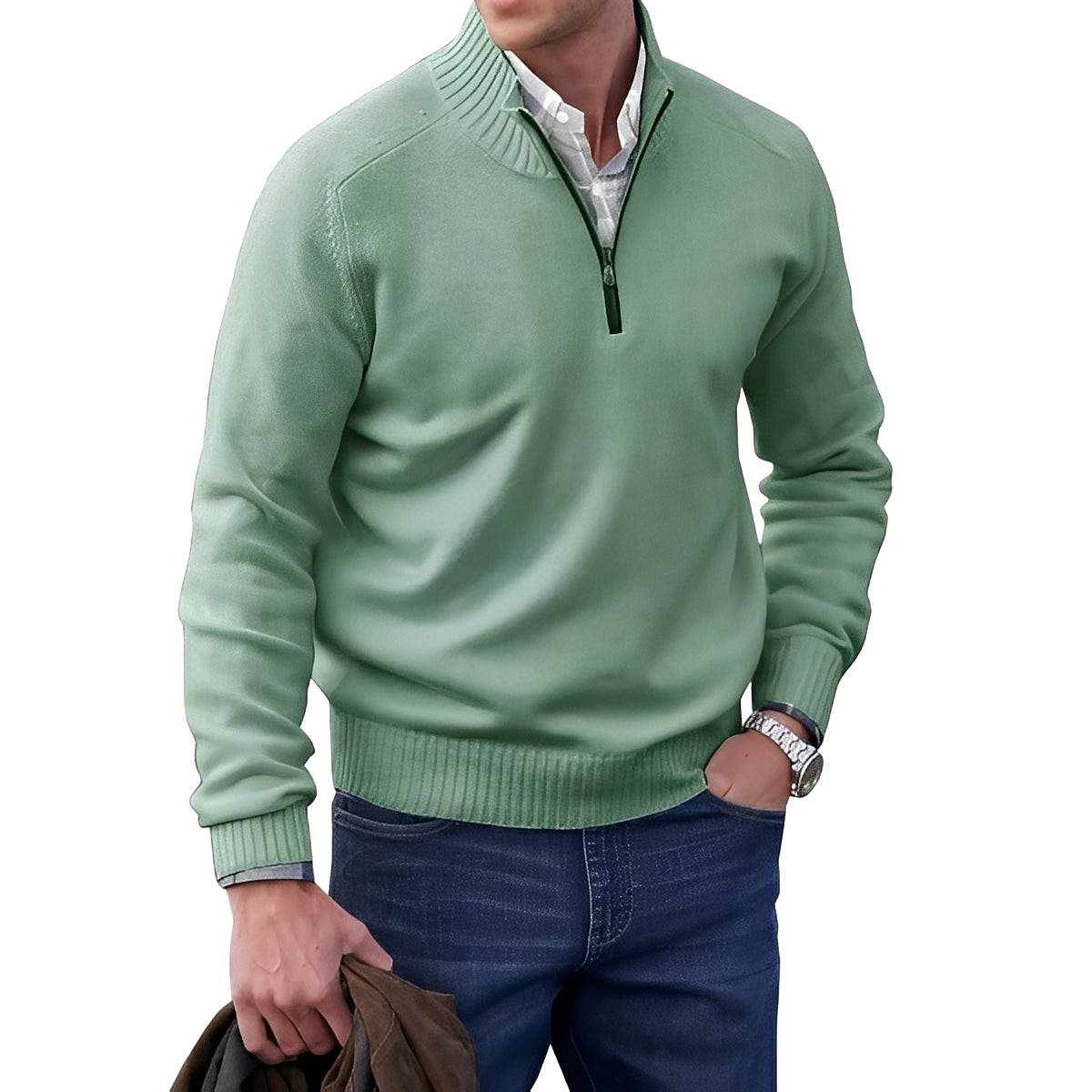 Jeremy - Pull zippé élégant pour hommes