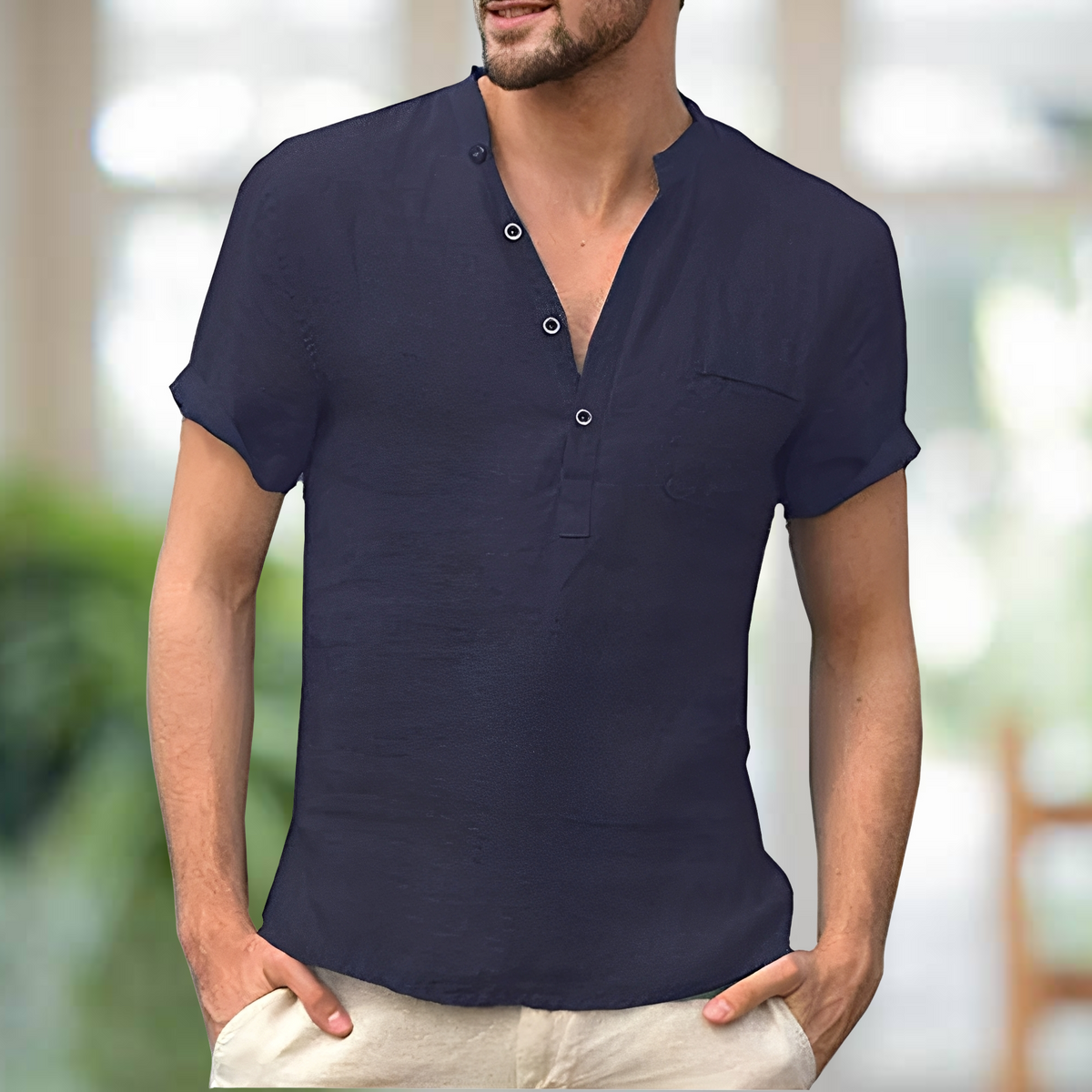 Korbin - T-shirt agréable avec col en V