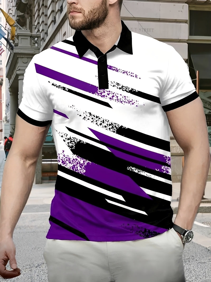 Aaron - Polo élégant avec motif pour hommes