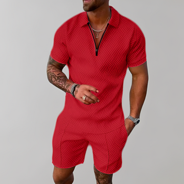 Edwin - Ensemble chic de polo et short pour hommes