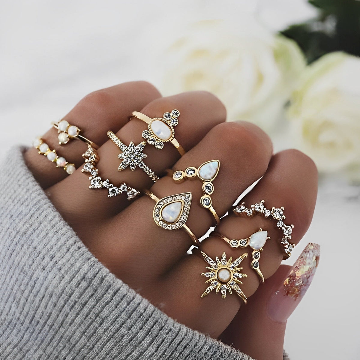 Luna – paquet premium de 8 à 12 bagues uniques