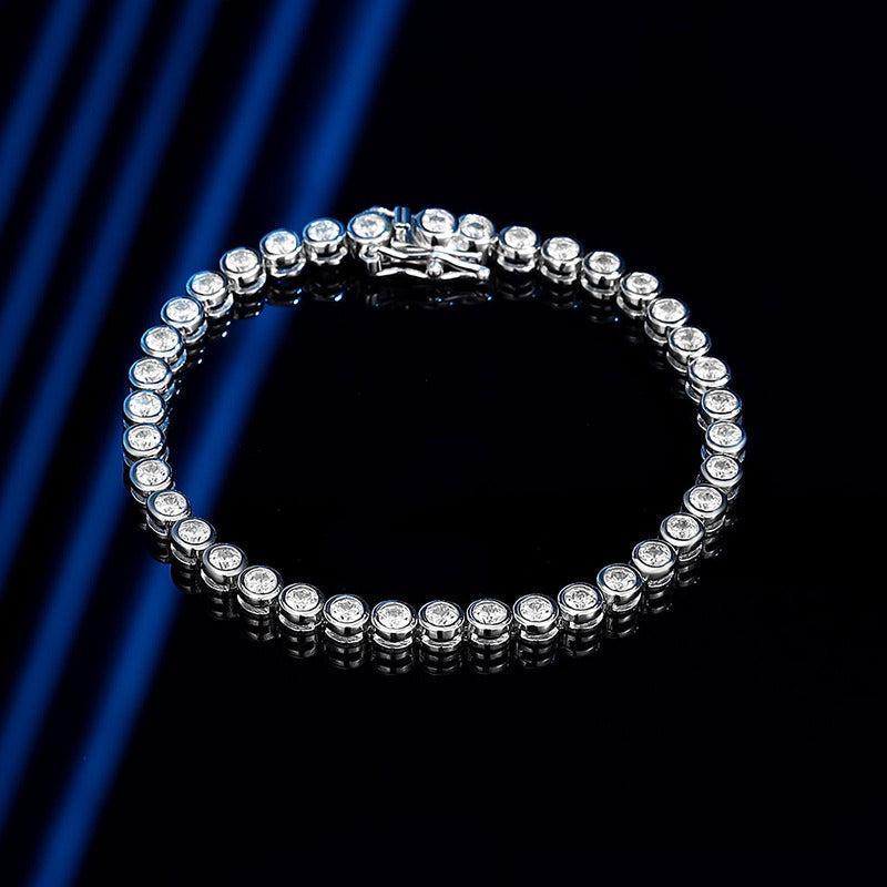 Elise – Bracelet de bulles en argent et diamants