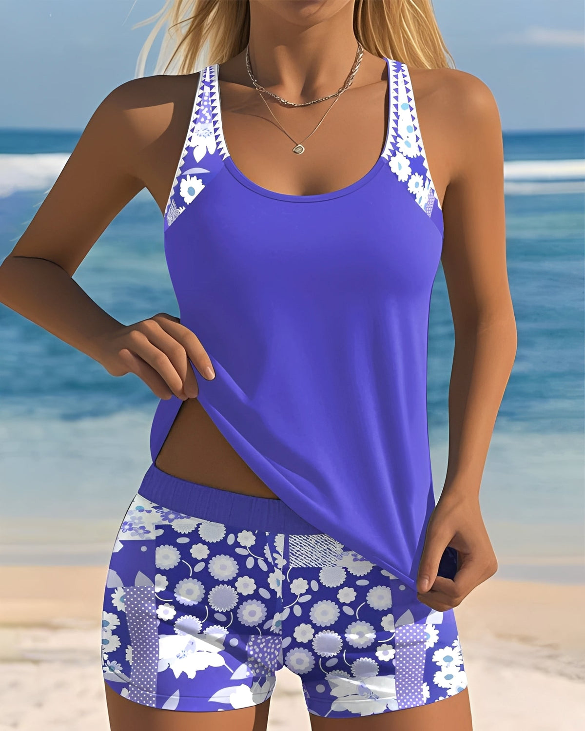 Annie - Ensemble de tankini chic avec motif pour femmes