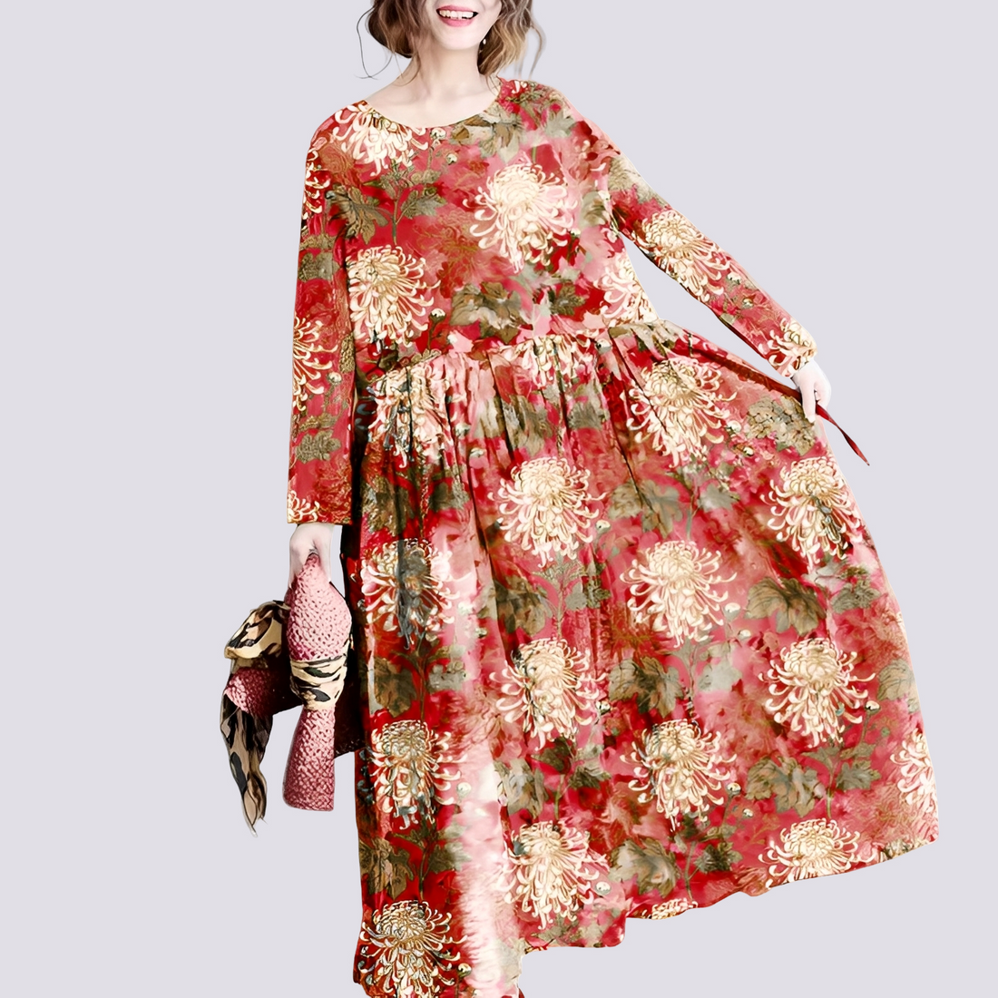 Terry - Robe maxi élégante à imprimé floral pour femme
