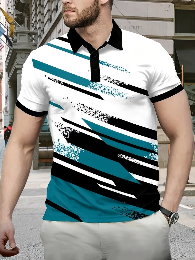 Aaron - Polo élégant avec motif pour hommes