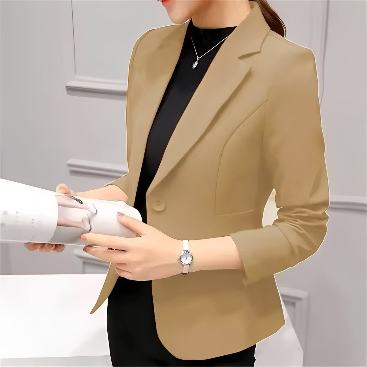 Lindy - Blazer chic à un bouton pour femmes
