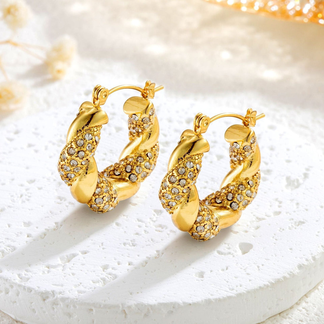 Alix – Boucles d'oreilles U-Twist en or
