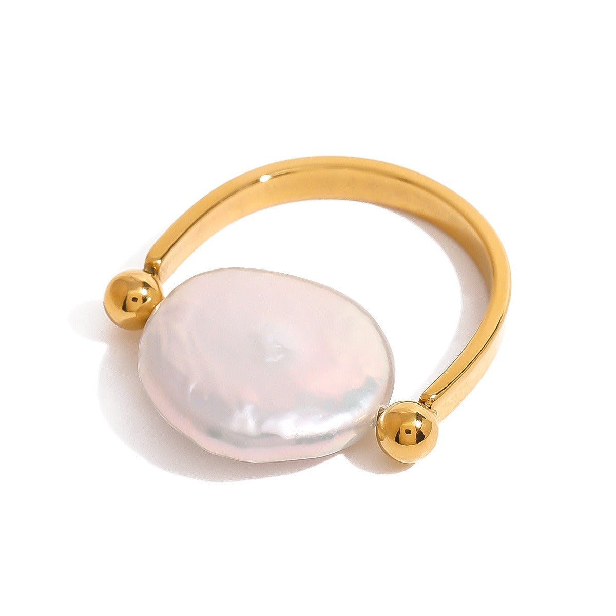 Sabby – Bague réversible en perle baroque
