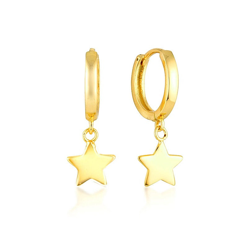Stellia – Boucles d'oreilles étoile à cinq branches en or