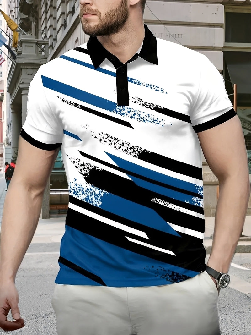 Aaron - Polo élégant avec motif pour hommes