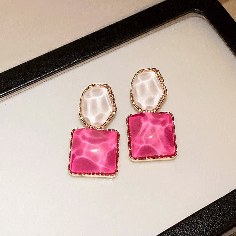 Lianne – Boucles d'oreilles géométriques émaillées