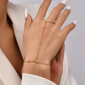 Lisa – Bracelet chaîne de perles et gants