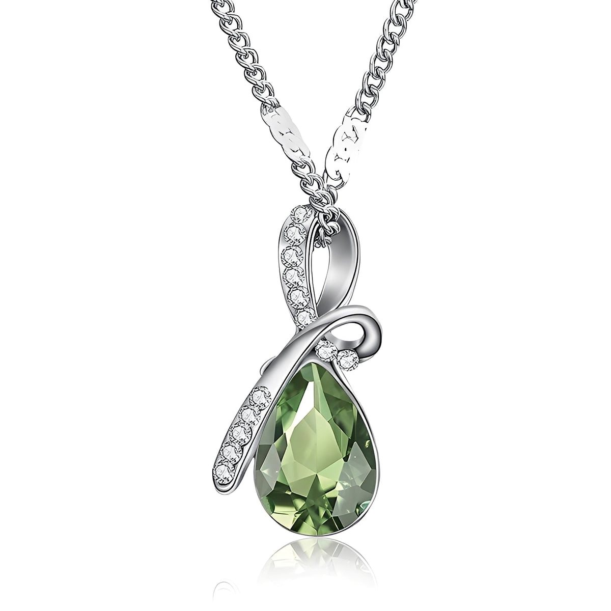 Pilar – Collier en cristal brillant en or blanc