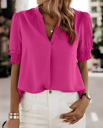Amanda - Blouse chic à manches courtes pour femmes