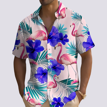 Philip - Chemise élégante avec motif hawaïen pour hommes