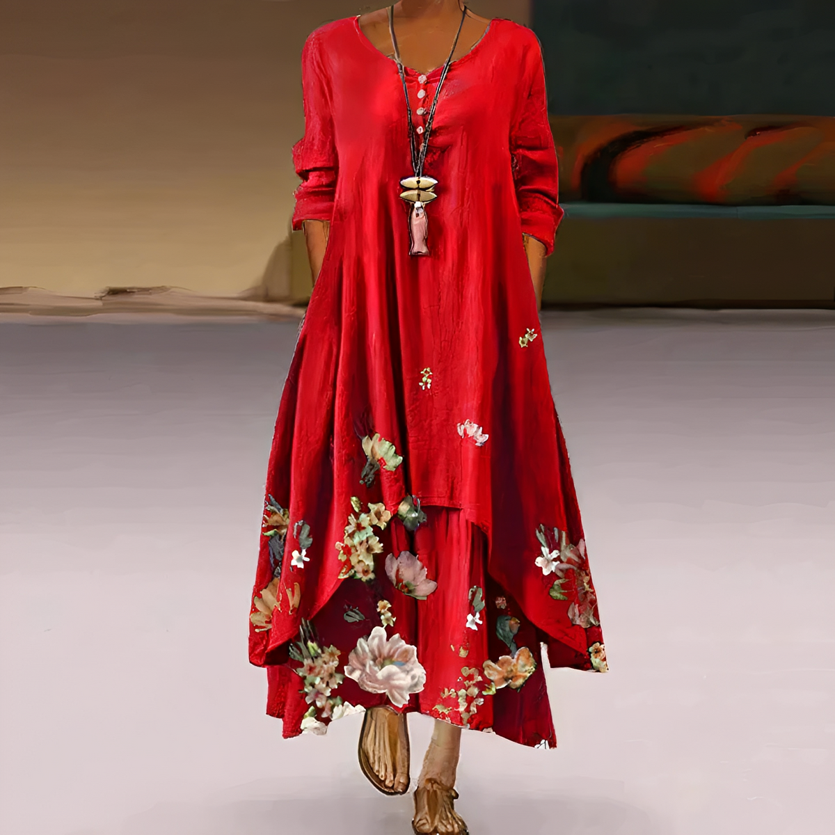 Kalin - Robe chic avec ourlet asymétrique pour femmes