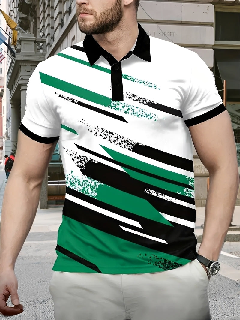 Aaron - Polo élégant avec motif pour hommes