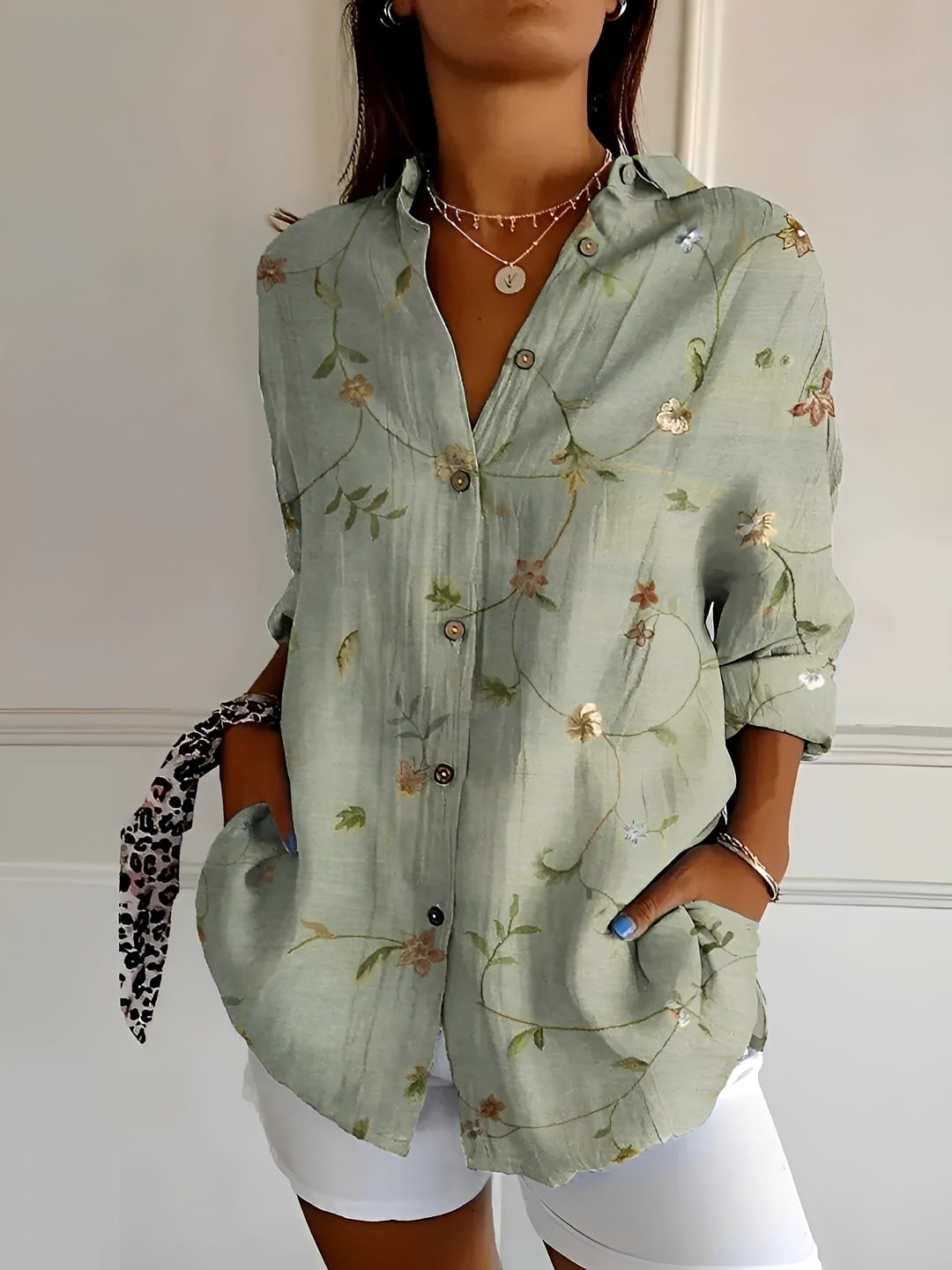 Chantelle - Blouse chic avec boutons pour femmes