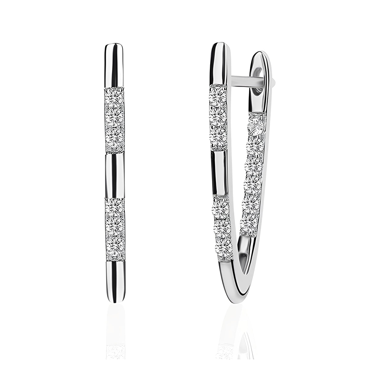 Cleah – Boucles d'oreilles élégantes en zircon doré