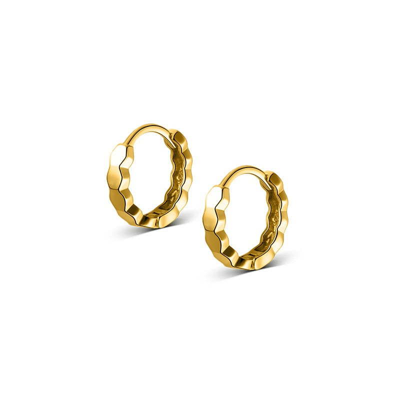Mei – Boucle d'oreille Clip Géométrique Brillant