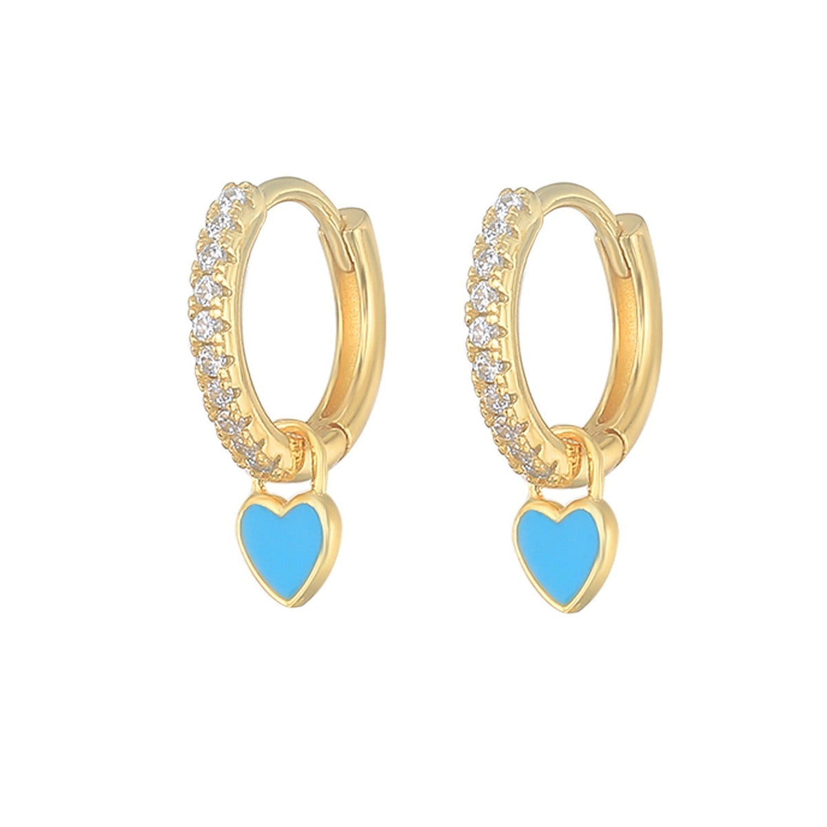Gabby – Boucles d'oreilles huggies en forme de cœur
