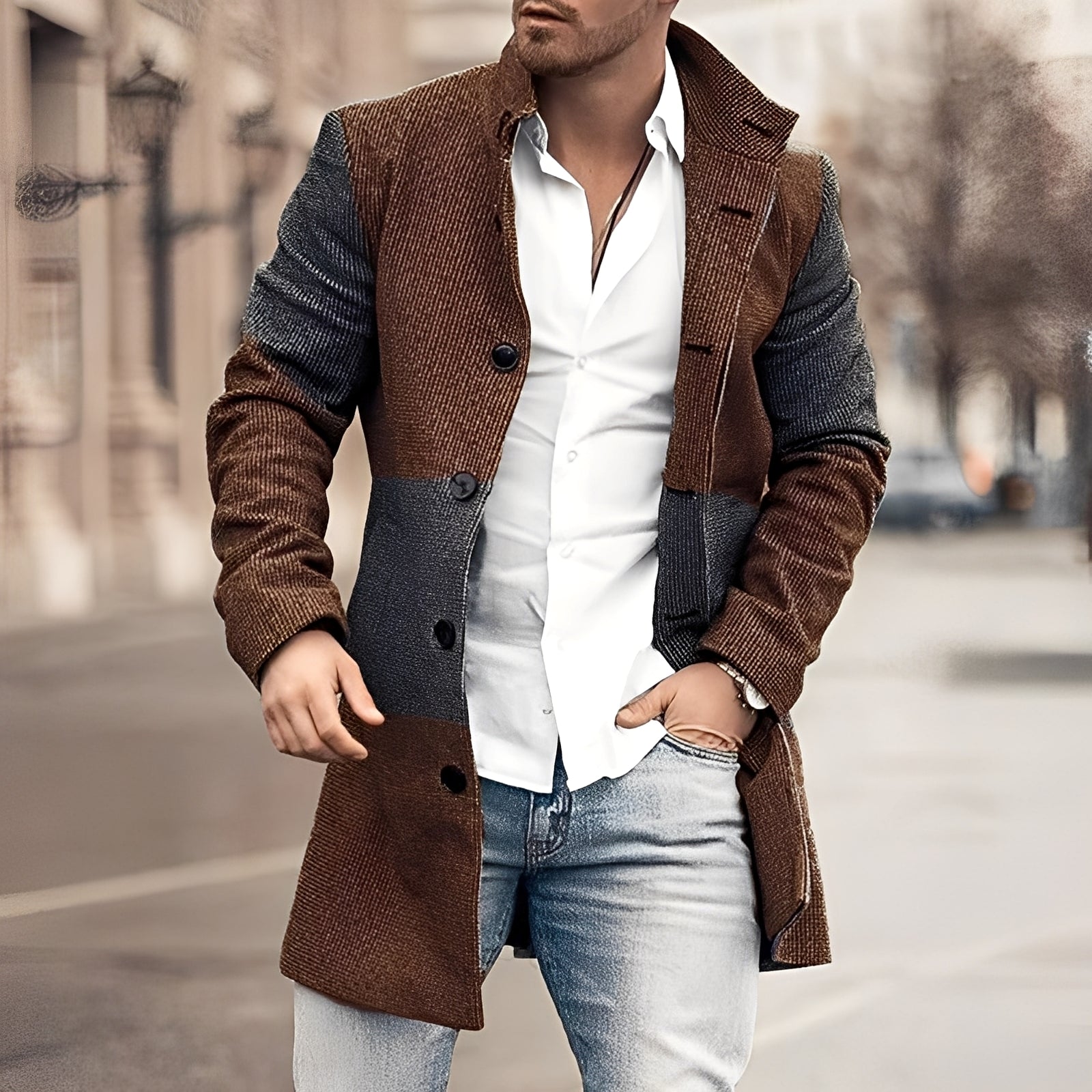Guillaume - Manteau long classique pour homme