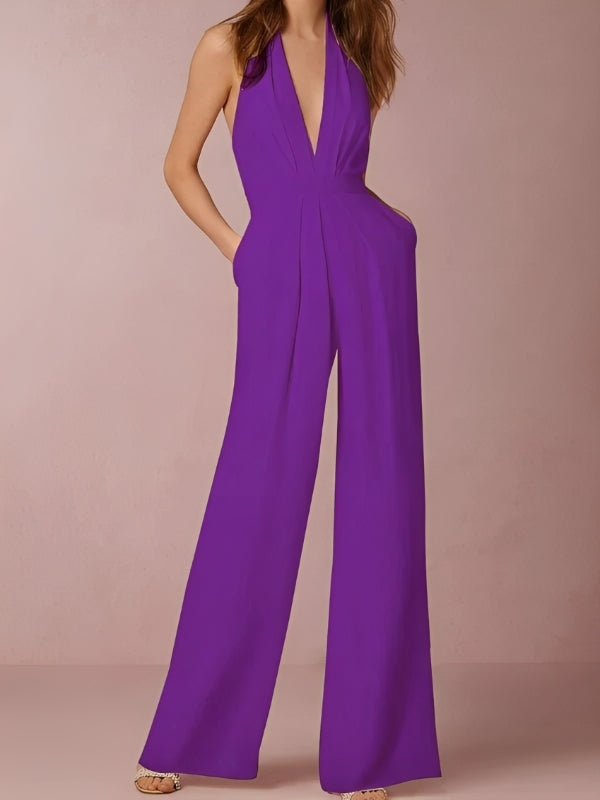 Katie - Combinaison femme chic avec jambes larges