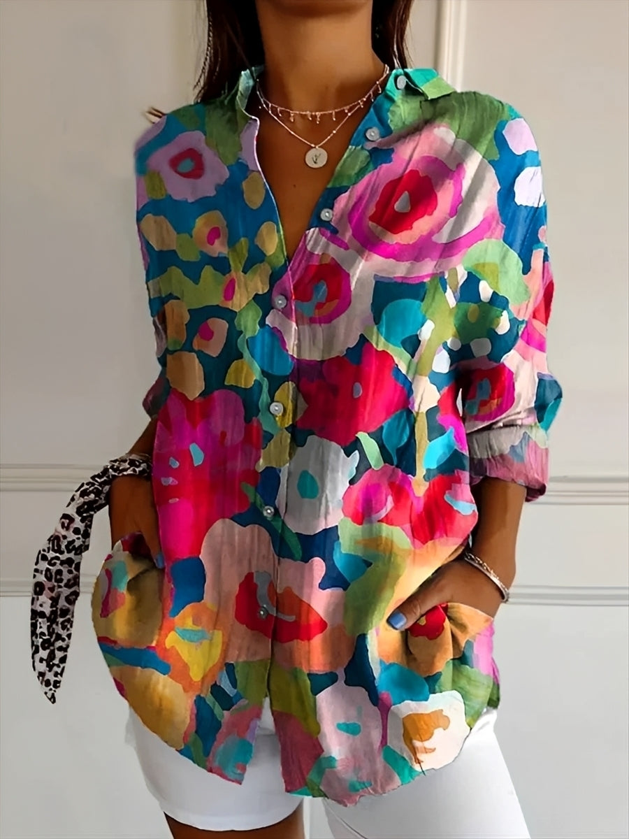 Roxanne - Chemise raffinée avec patte de boutons pour femmes
