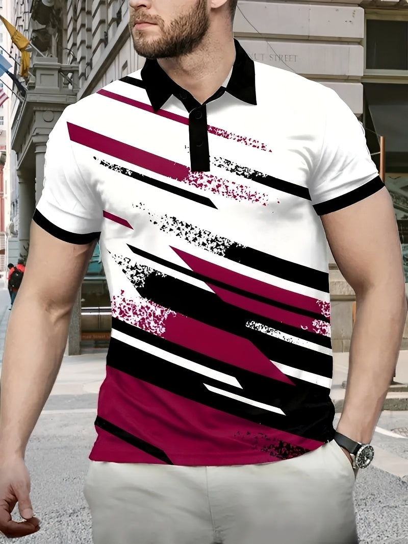 Aaron - Polo élégant avec motif pour hommes