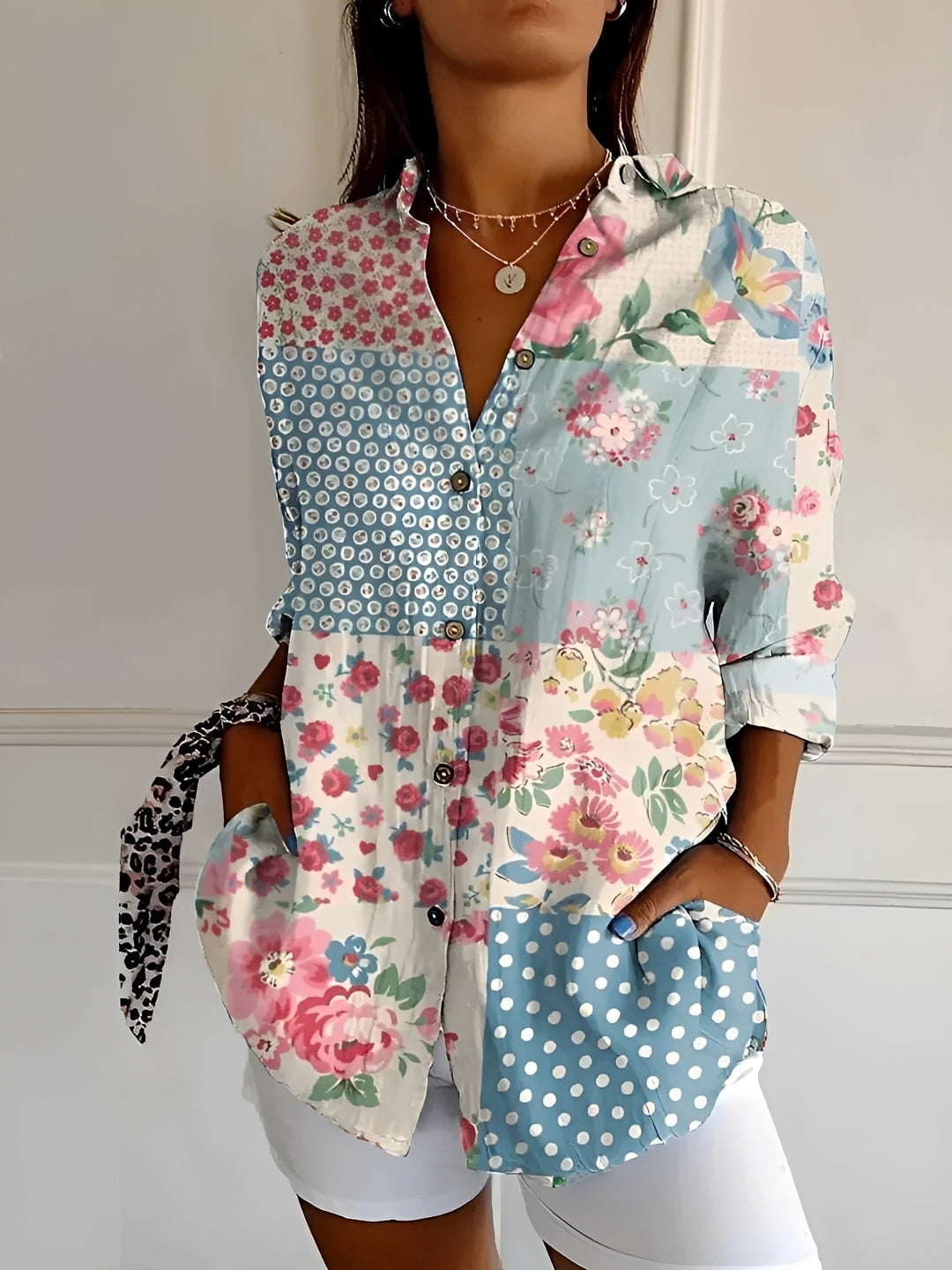 Chantelle - Blouse chic avec boutons pour femmes