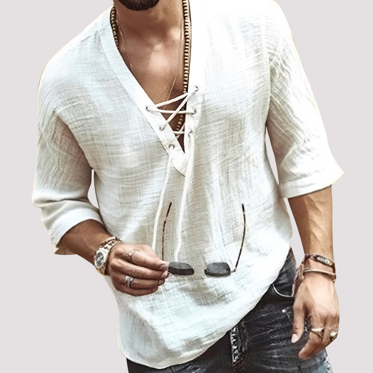 Melvin - Chemise chic, aérée et ample pour hommes