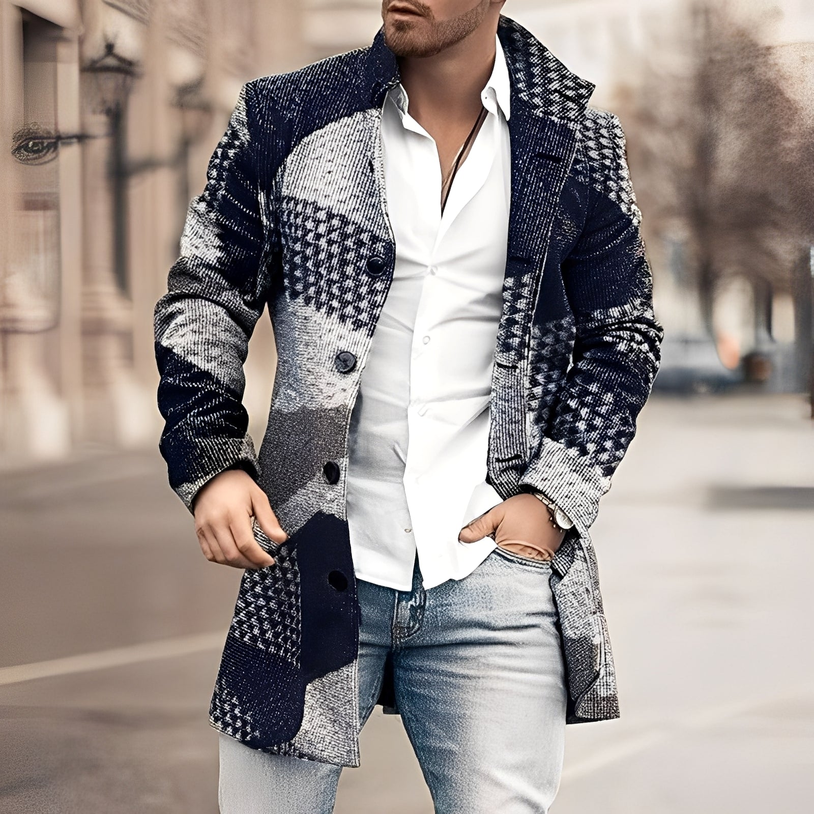 Guillaume - Manteau long classique pour homme