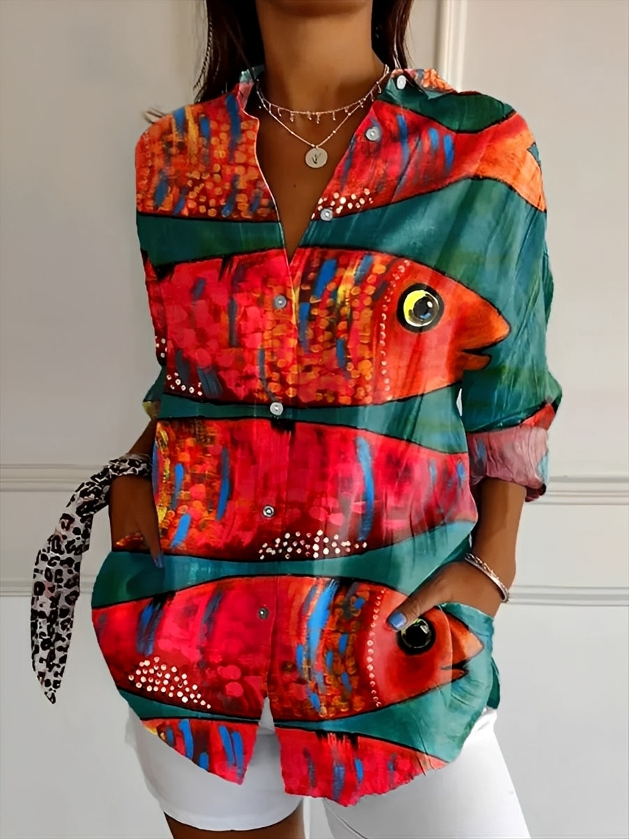 Roxanne - Chemise raffinée avec patte de boutons pour femmes