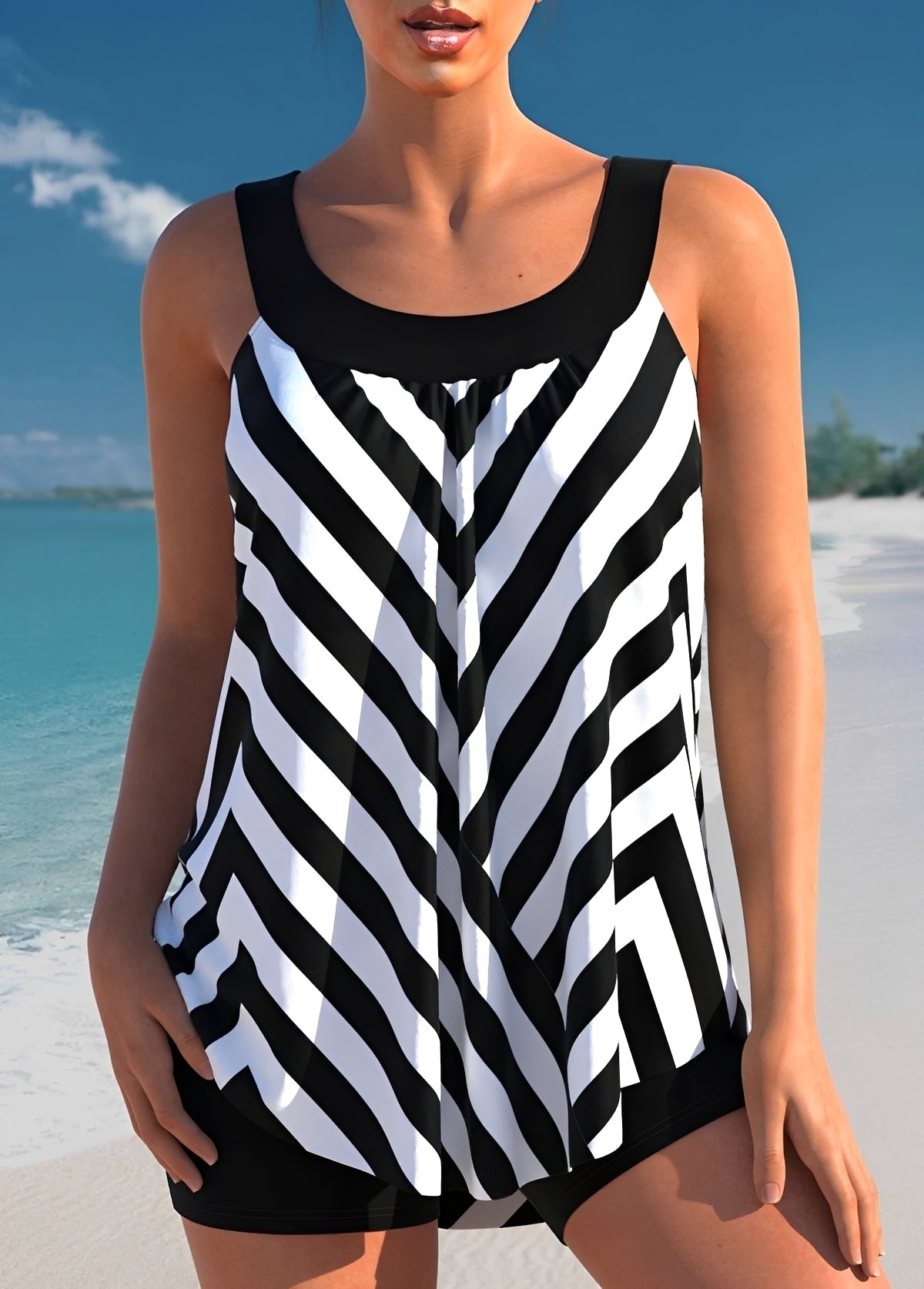 Connie - Maillot de bain chic à motif pour femmes