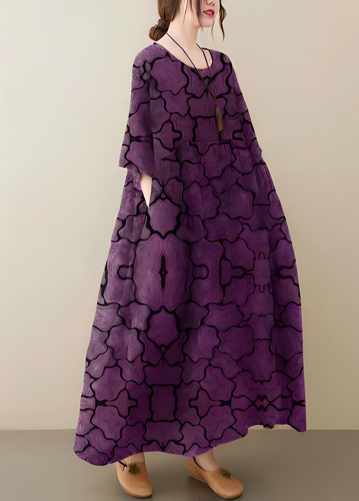 Mariam - Robe chic et ample avec ourlet large pour femmes