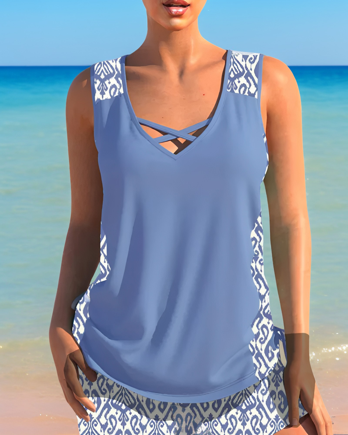 Jesse - Tankini deux pièces à imprimé chic pour femmes