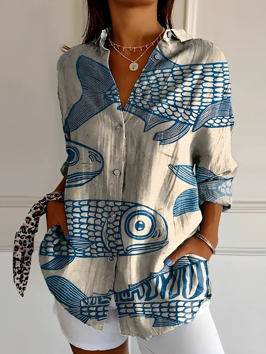 Roxanne - Chemise raffinée avec patte de boutons pour femmes