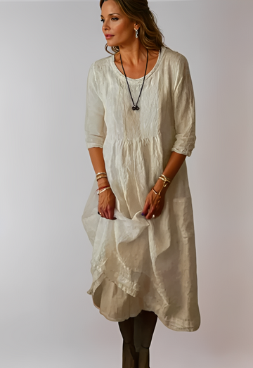 Hazel - Robe ample et décontractée avec manches 3/4 pour femmes